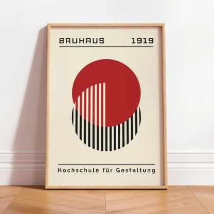 Bauhaus Print – Red Circle Harmony
