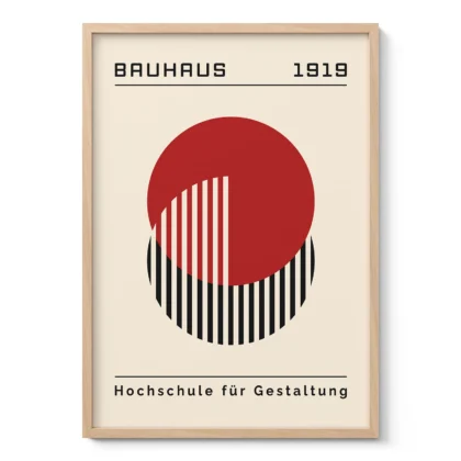Bauhaus Print – Red Circle Harmony
