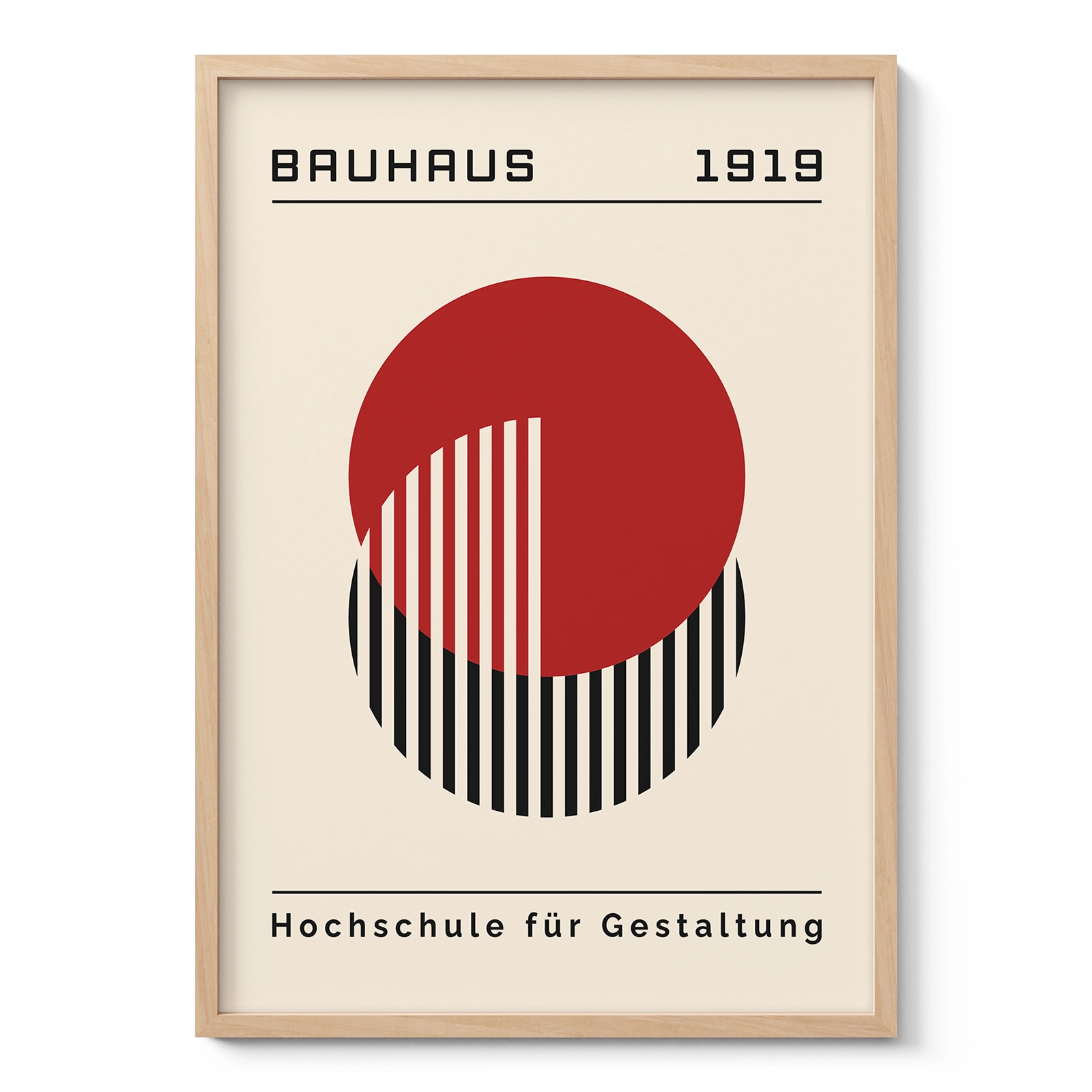 Bauhaus Print – Red Circle Harmony