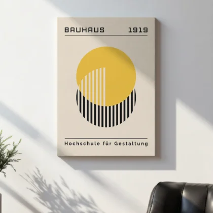 Bauhaus Print – Yellow Circle Harmony