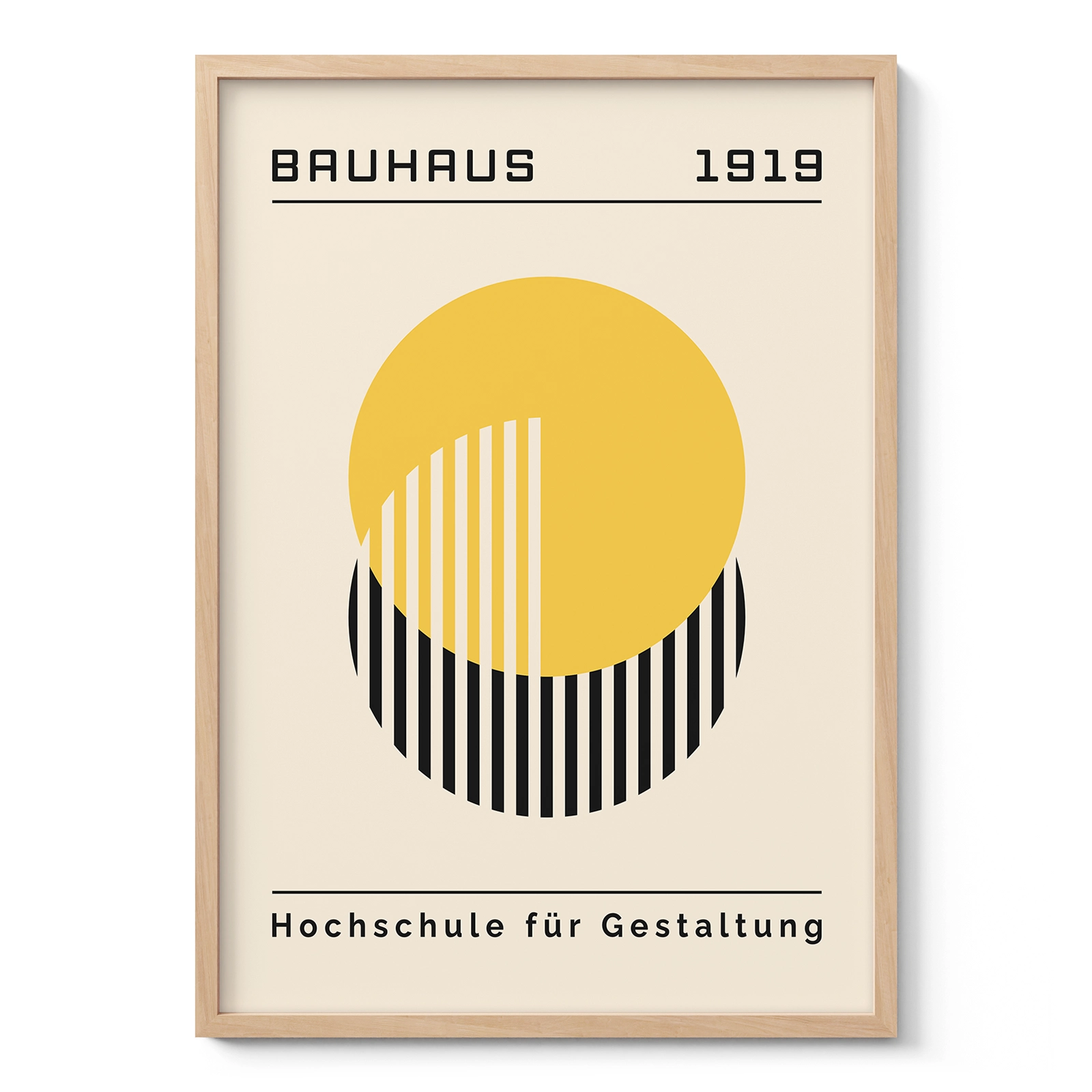 Bauhaus Print – Yellow Circle Harmony
