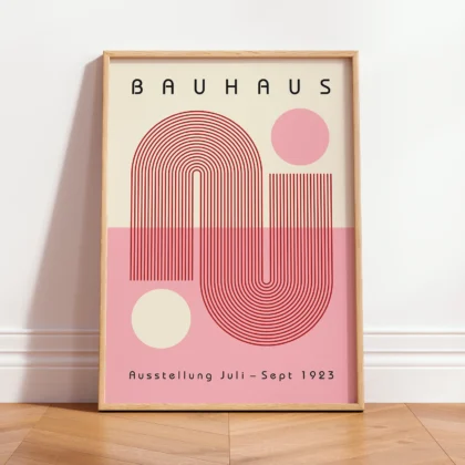 Bauhaus Wandbild – Geschwungene Linien