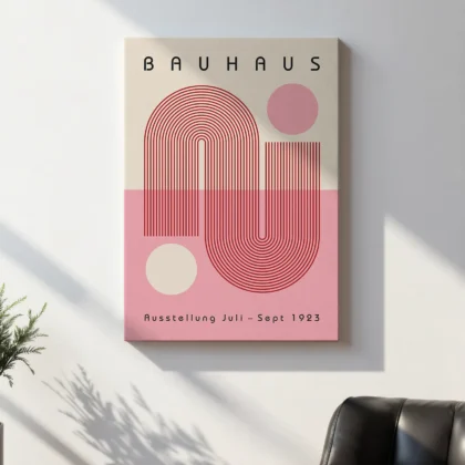 Bauhaus Wandbild – Geschwungene Linien
