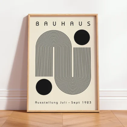 Bauhaus Art Print – Black Winding Path
