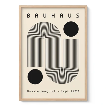 Bauhaus Art Print – Black Winding Path