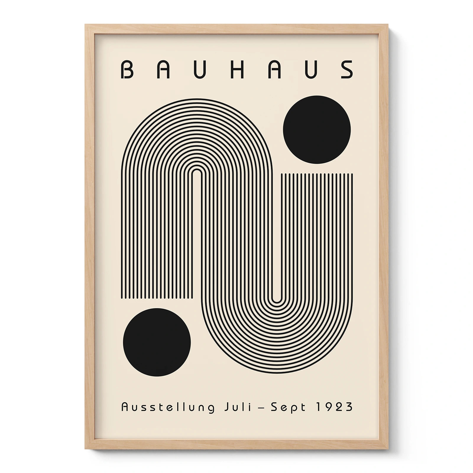 Bauhaus Art Print – Black Winding Path