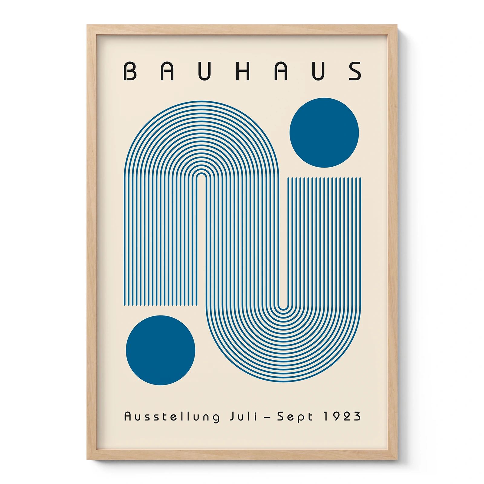 Bauhaus Art Print – Blue Winding Path