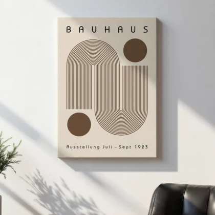 Bauhaus Art Print – Brown Winding Path