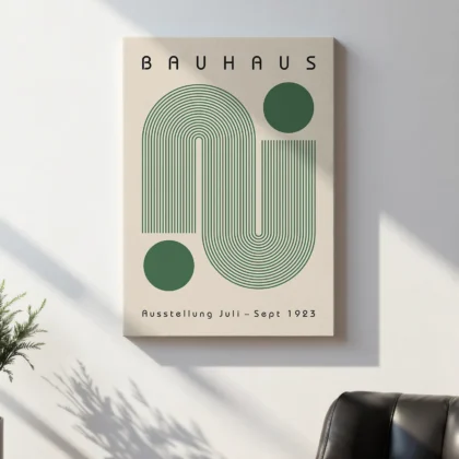 Bauhaus Art Print – Green Winding Path