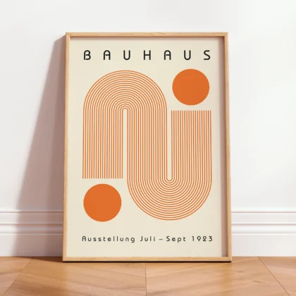 Bauhaus Art Print – Orange Winding Path