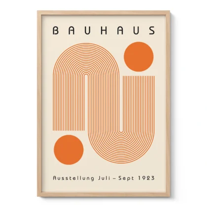 Bauhaus Art Print – Orange Winding Path
