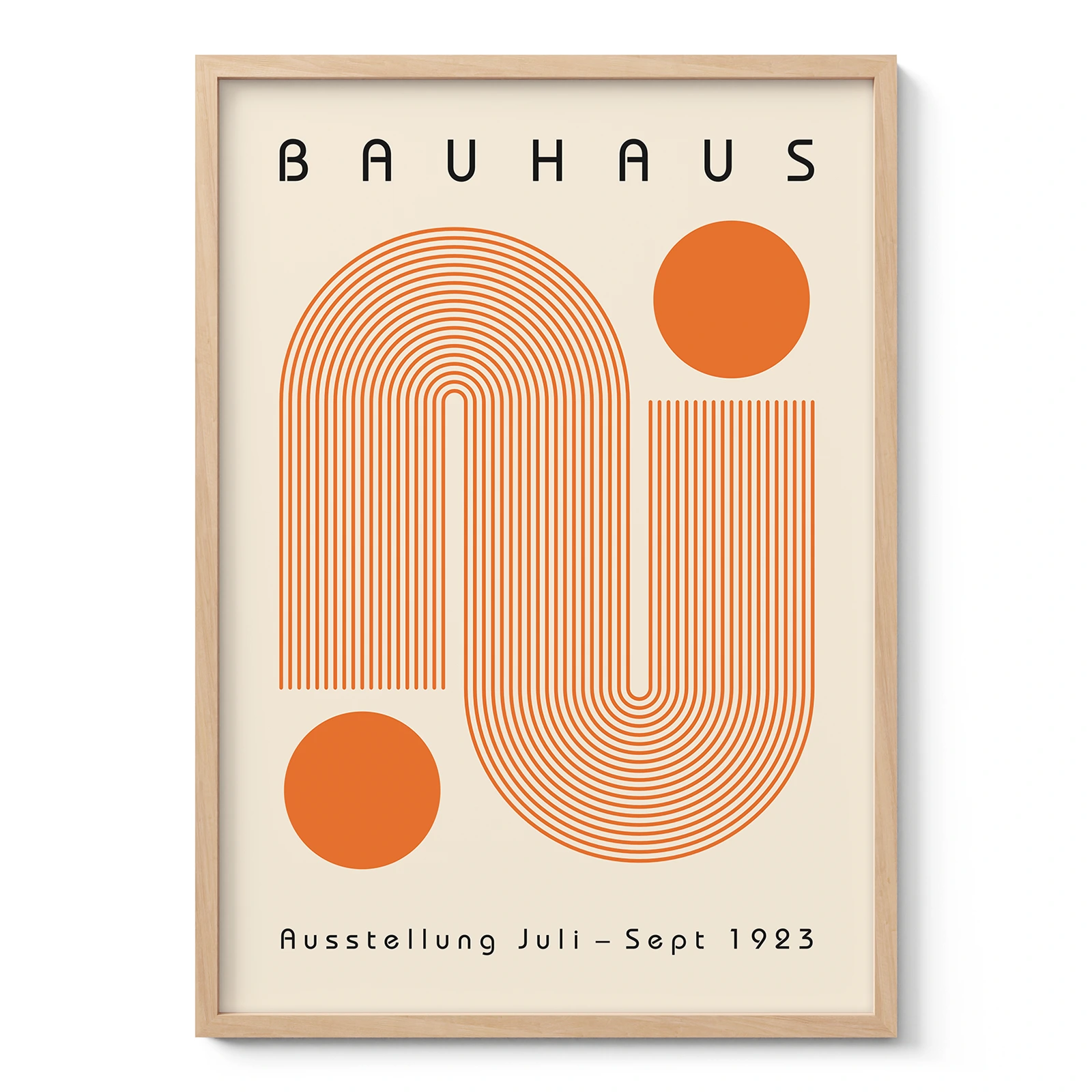 Bauhaus Art Print – Orange Winding Path