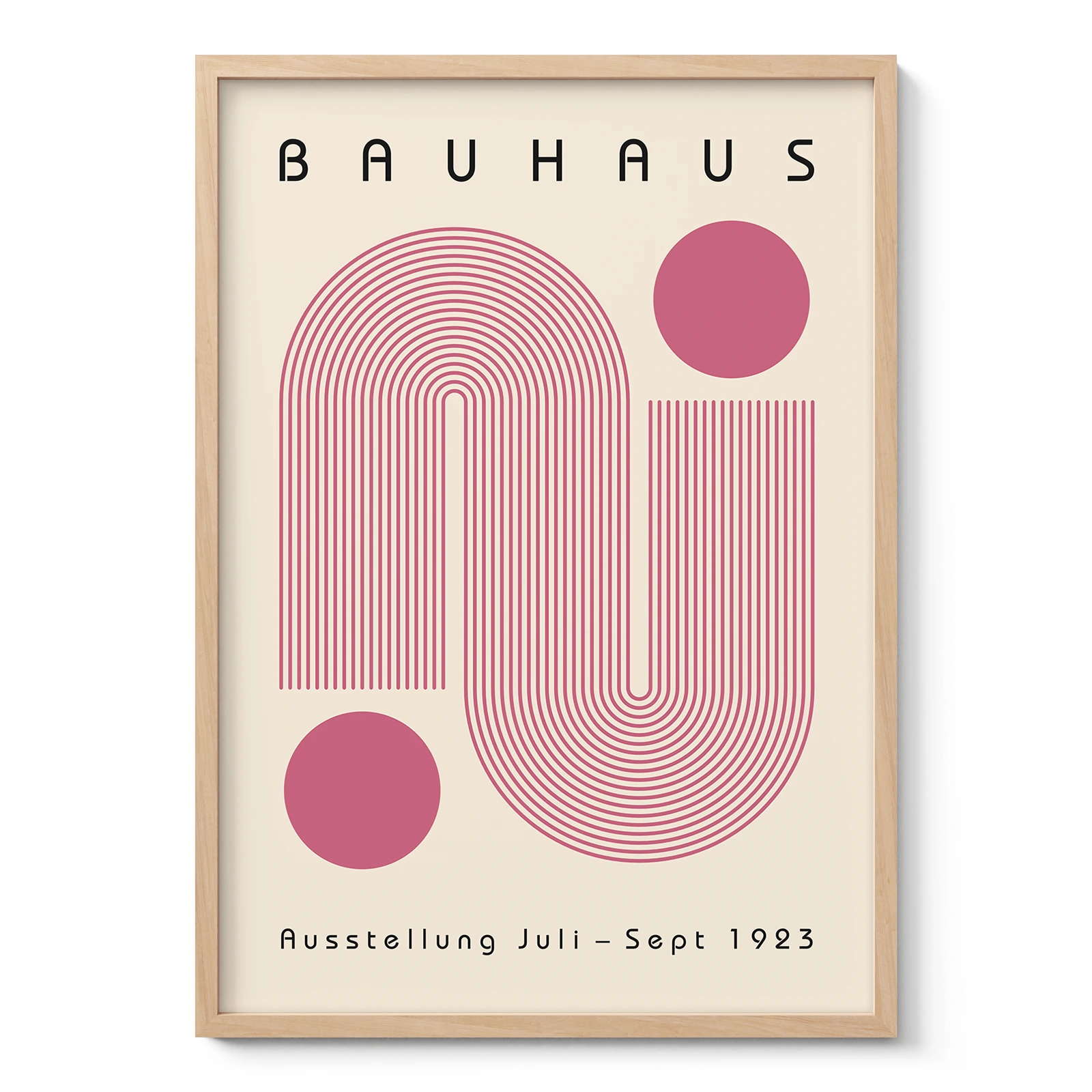 Bauhaus Art Print – Pink Winding Path