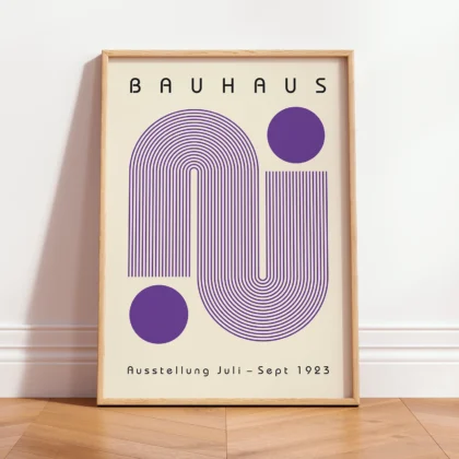 Bauhaus Art Print – Purple Winding Path