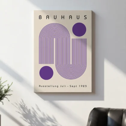 Bauhaus Art Print – Purple Winding Path