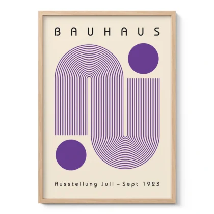 Bauhaus Art Print – Purple Winding Path