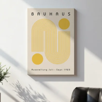 Bauhaus Art Print – Yellow Winding Path