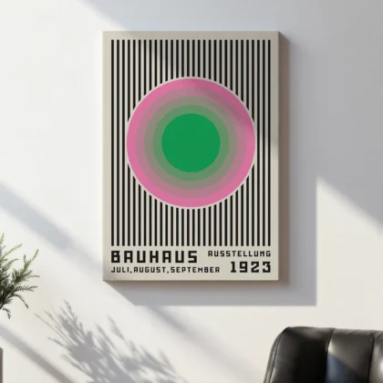 Bauhaus Wandbild – Rosa Aura