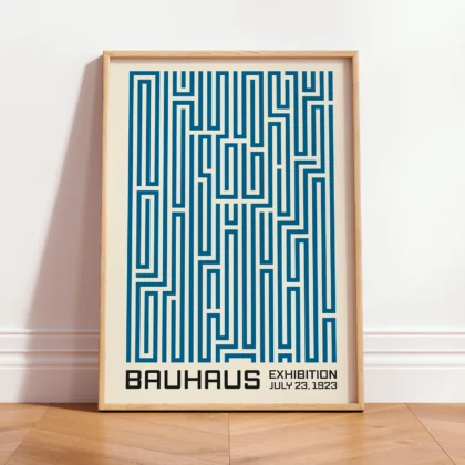 Bauhaus Wandbild – Labyrinth Blau