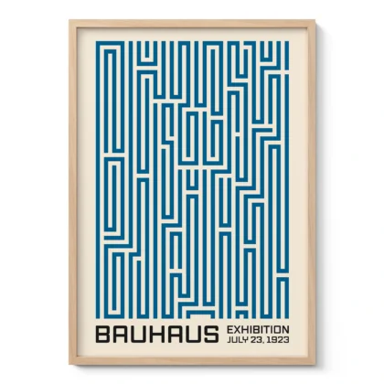 Bauhaus Wandbild – Labyrinth Blau