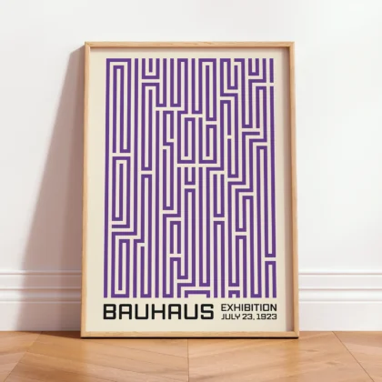 Bauhaus Wandbild – Labyrinth Violett