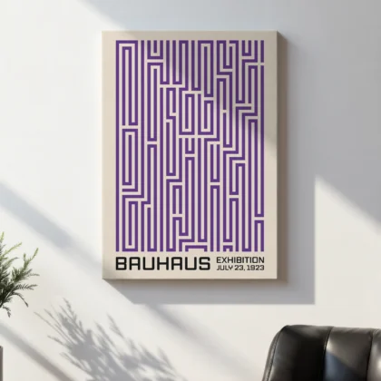 Bauhaus Wandbild – Labyrinth Violett