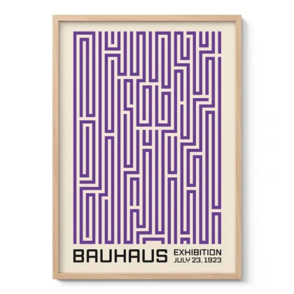 Bauhaus Wandbild – Labyrinth Violett