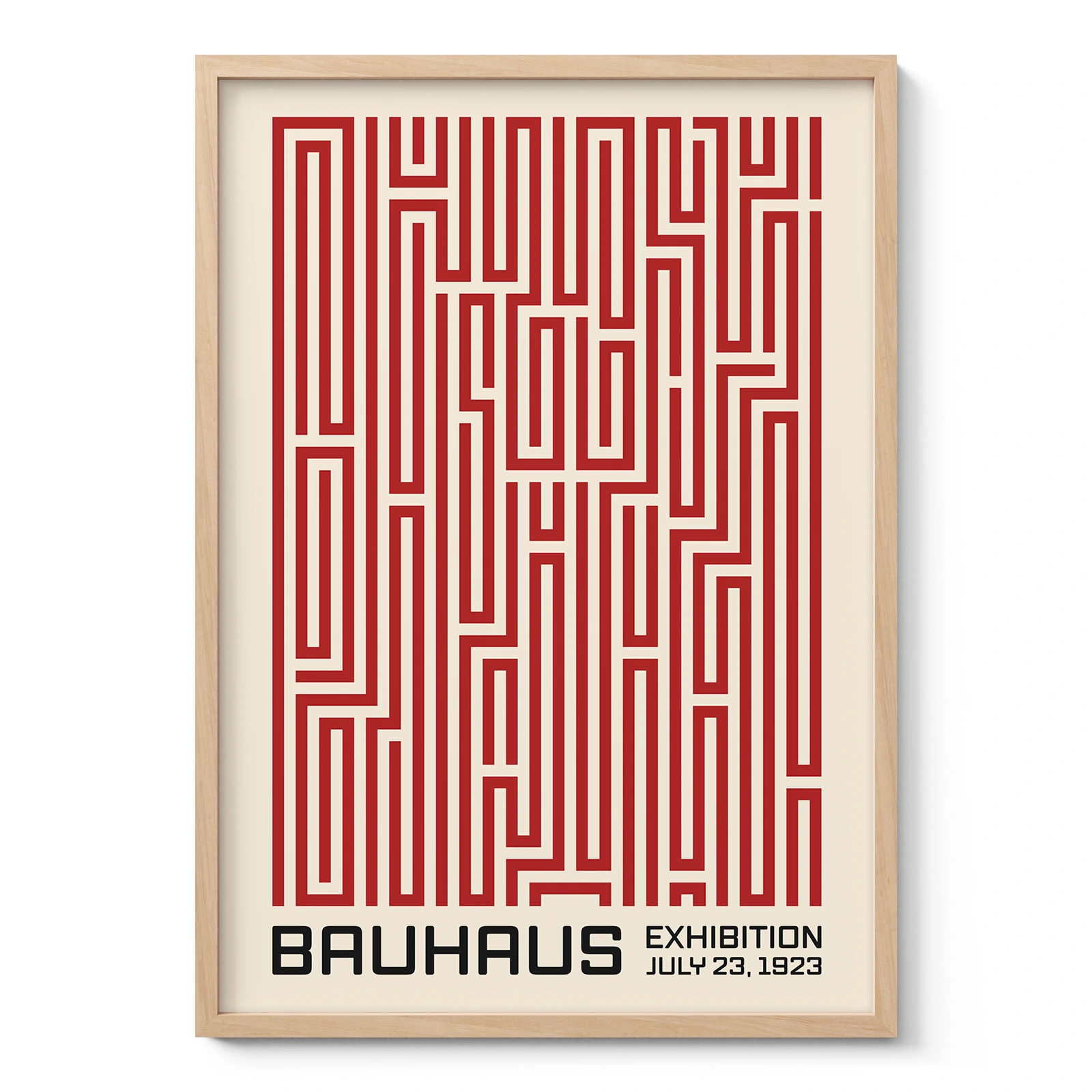 Bauhaus Wandbild – Labyrinth Rot