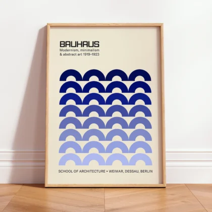 Bauhaus Art Print – Blue Arches