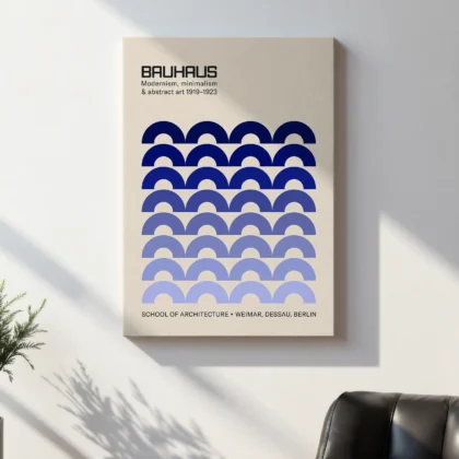 Bauhaus Art Print – Blue Arches