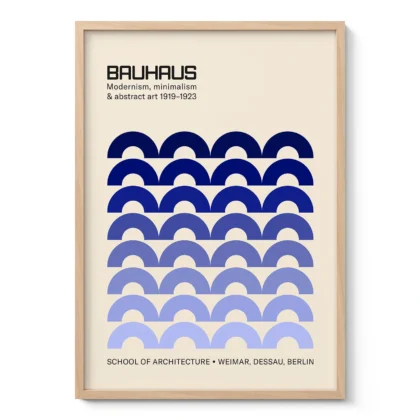 Bauhaus Art Print – Blue Arches