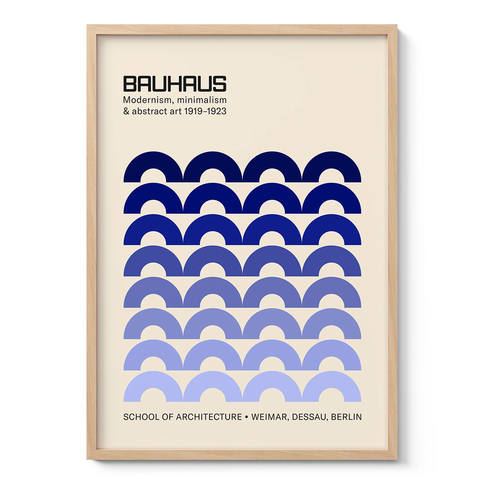 Bauhaus Art Print – Blue Arches