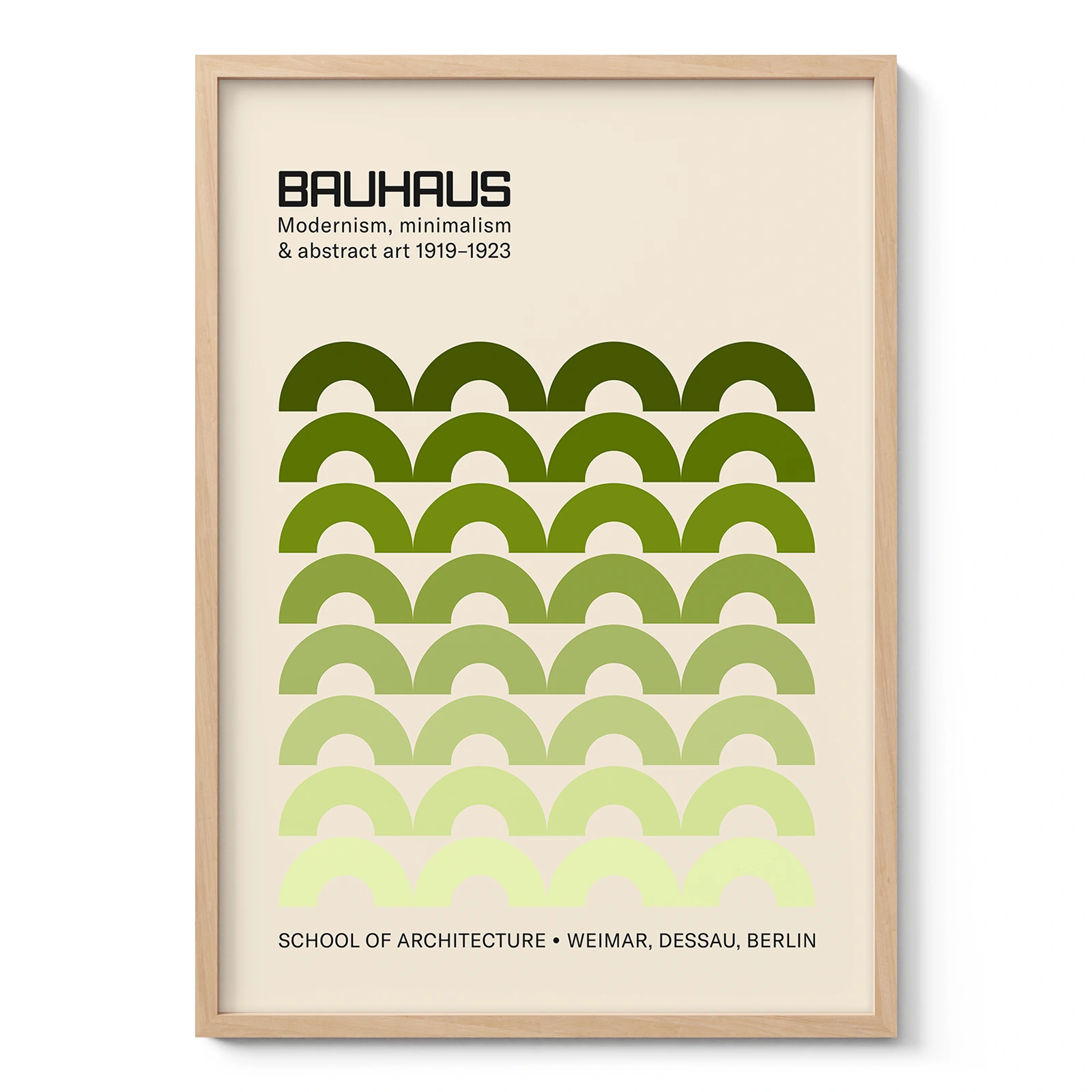 Bauhaus Art Print – Green Arches