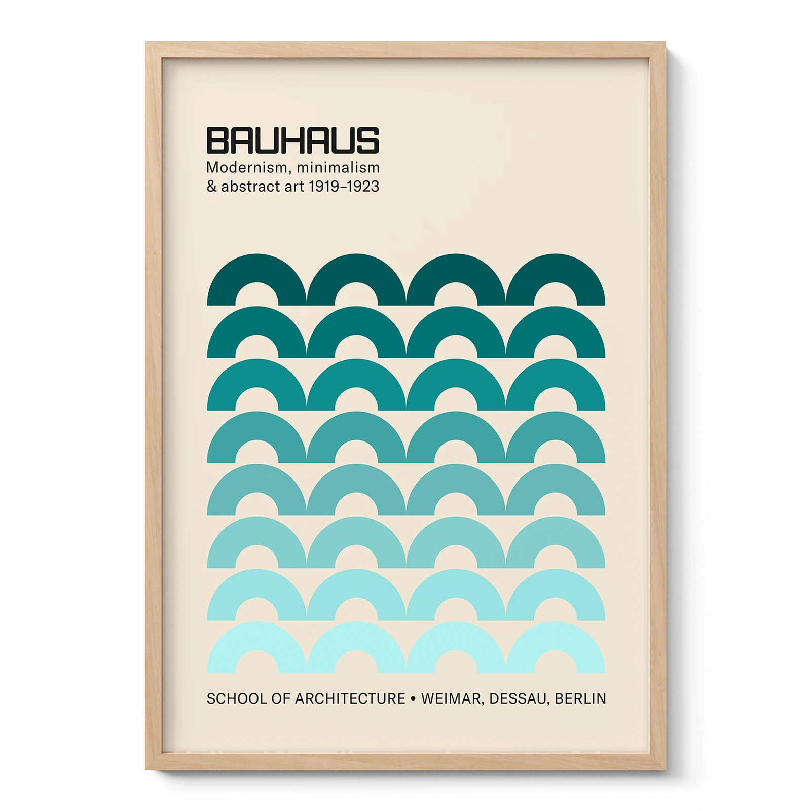 Bauhaus Art Print – Aqua Green Arches