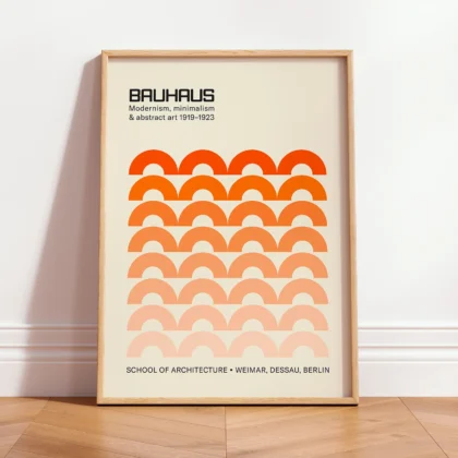 Bauhaus Art Print – Orange Arches