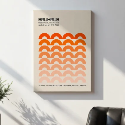 Bauhaus Art Print – Orange Arches