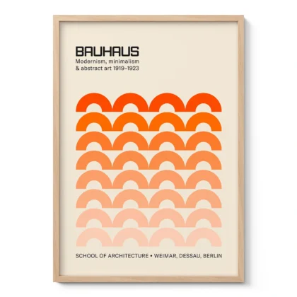 Bauhaus Art Print – Orange Arches