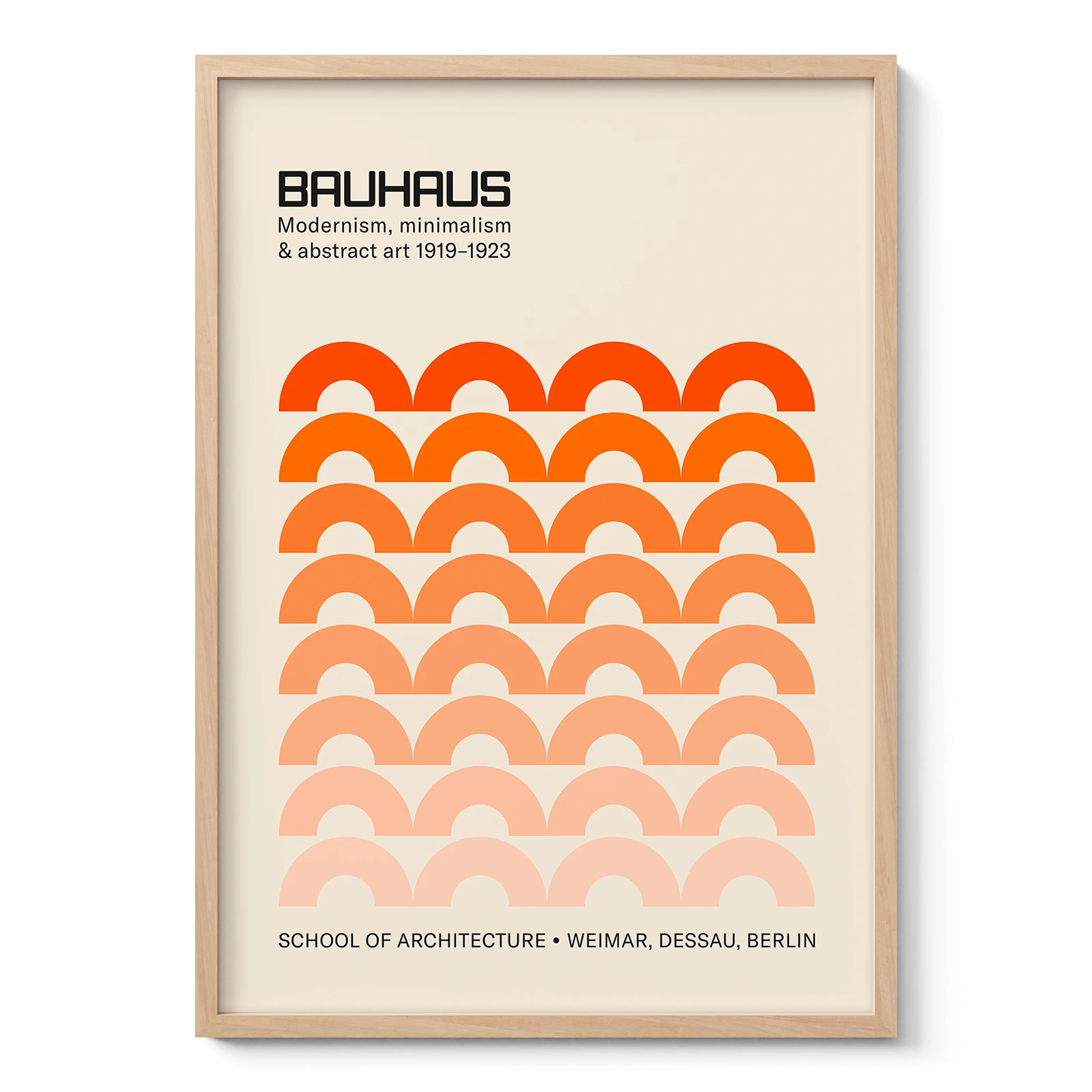 Bauhaus Art Print – Orange Arches