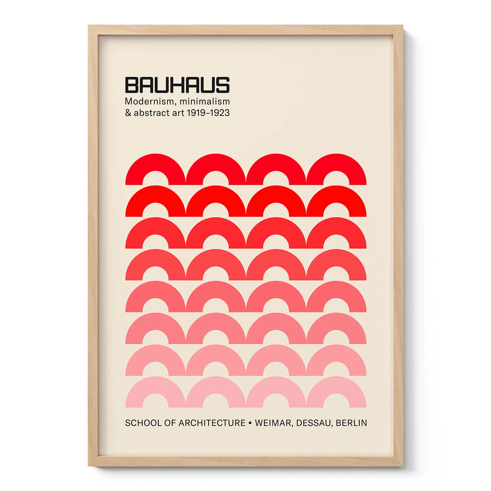 Bauhaus Art Print – Red Arches