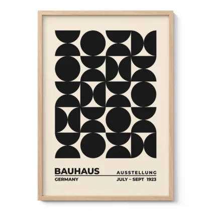 Bauhaus Art Print – Black Circles Balance