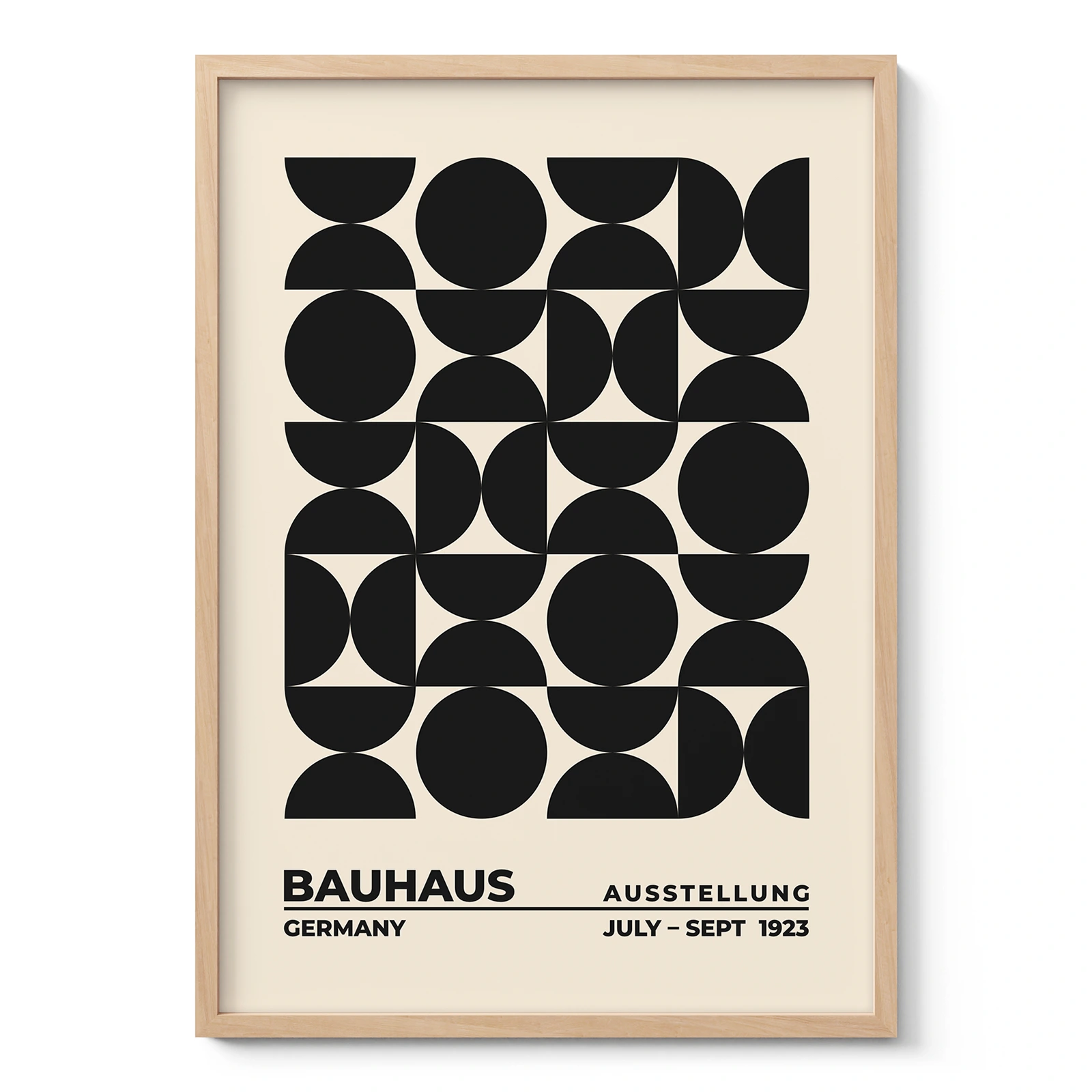 Bauhaus Art Print – Black Circles Balance