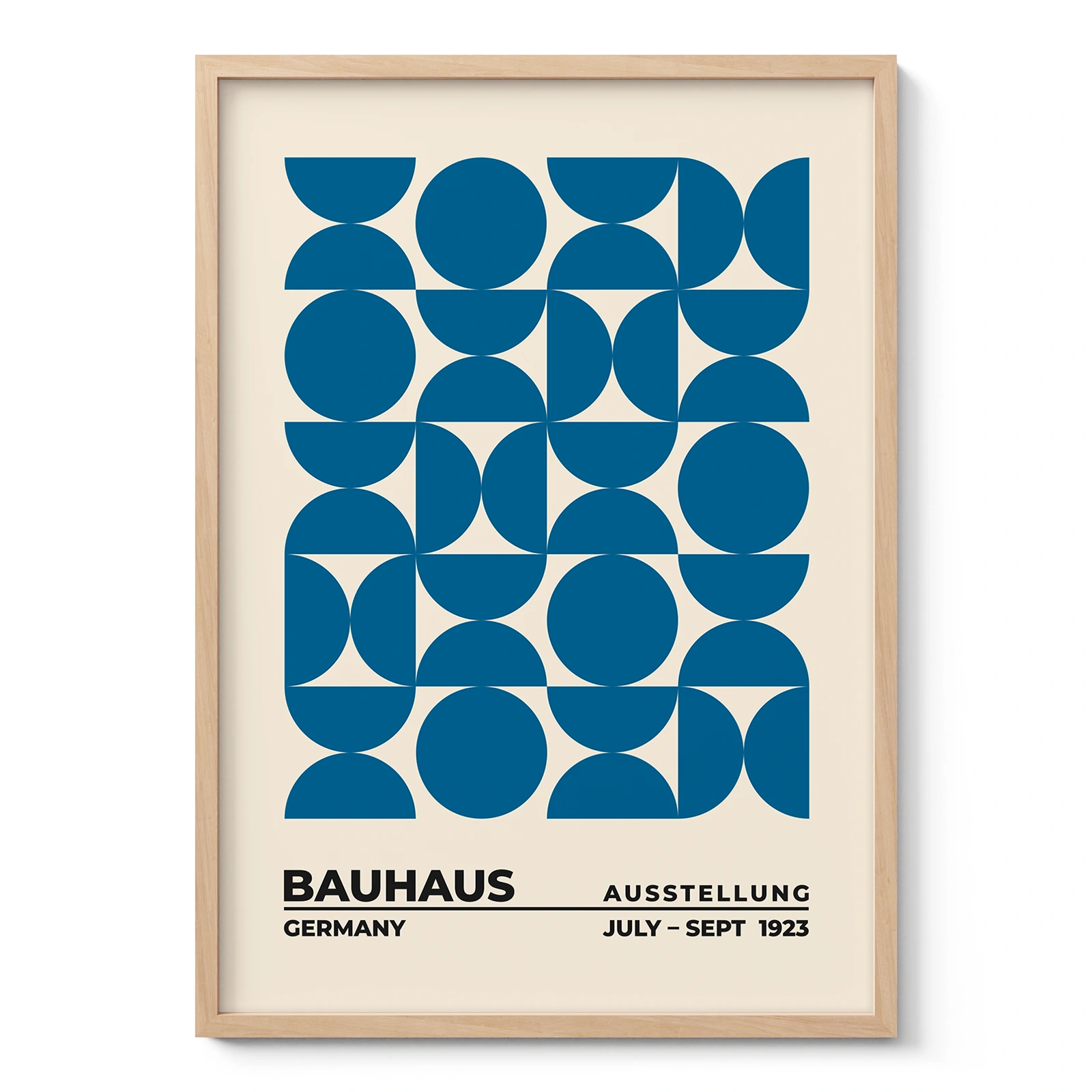 Bauhaus Art Print – Blue Circles Balance