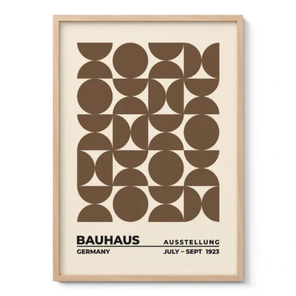 Bauhaus Art Print – Brown Circles Balance