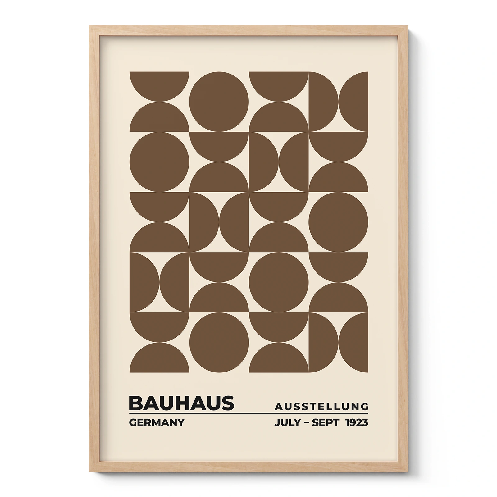 Bauhaus Art Print – Brown Circles Balance