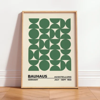 Bauhaus Wandbild – Formenharmonie Grün