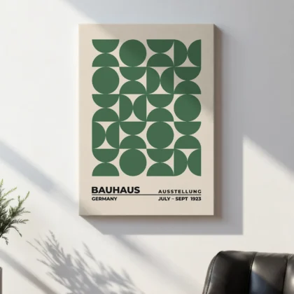 Bauhaus Wandbild – Formenharmonie Grün