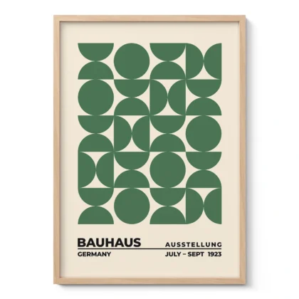 Bauhaus Wandbild – Formenharmonie Grün