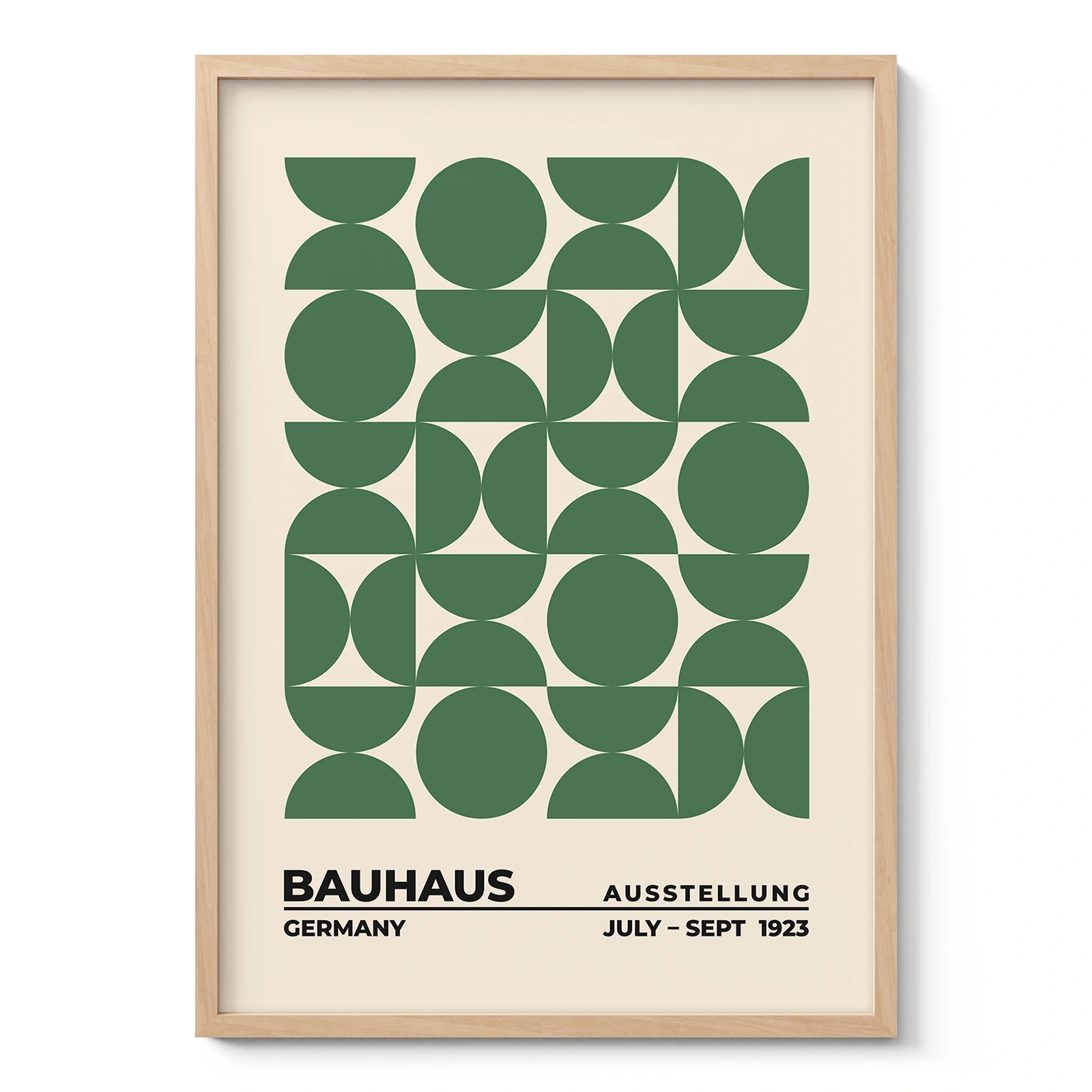 Bauhaus Art Print – Green Circles Balance