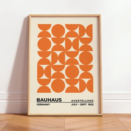Bauhaus Art Print – Orange Circles Balance