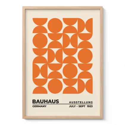 Bauhaus Art Print – Orange Circles Balance